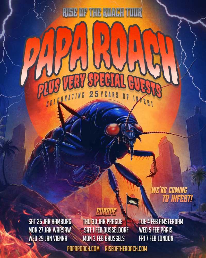 Empieza la gira europea de Papa Roach