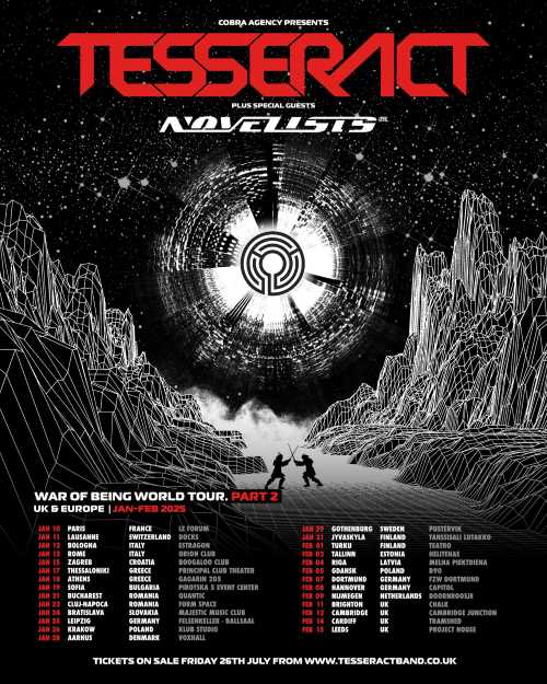 Tesseract anuncia la segunda parte de su  ‘War Of Being World Tour’.