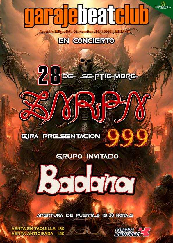 Badana y Zarpa juntos en Murcia el 28 de septiembre