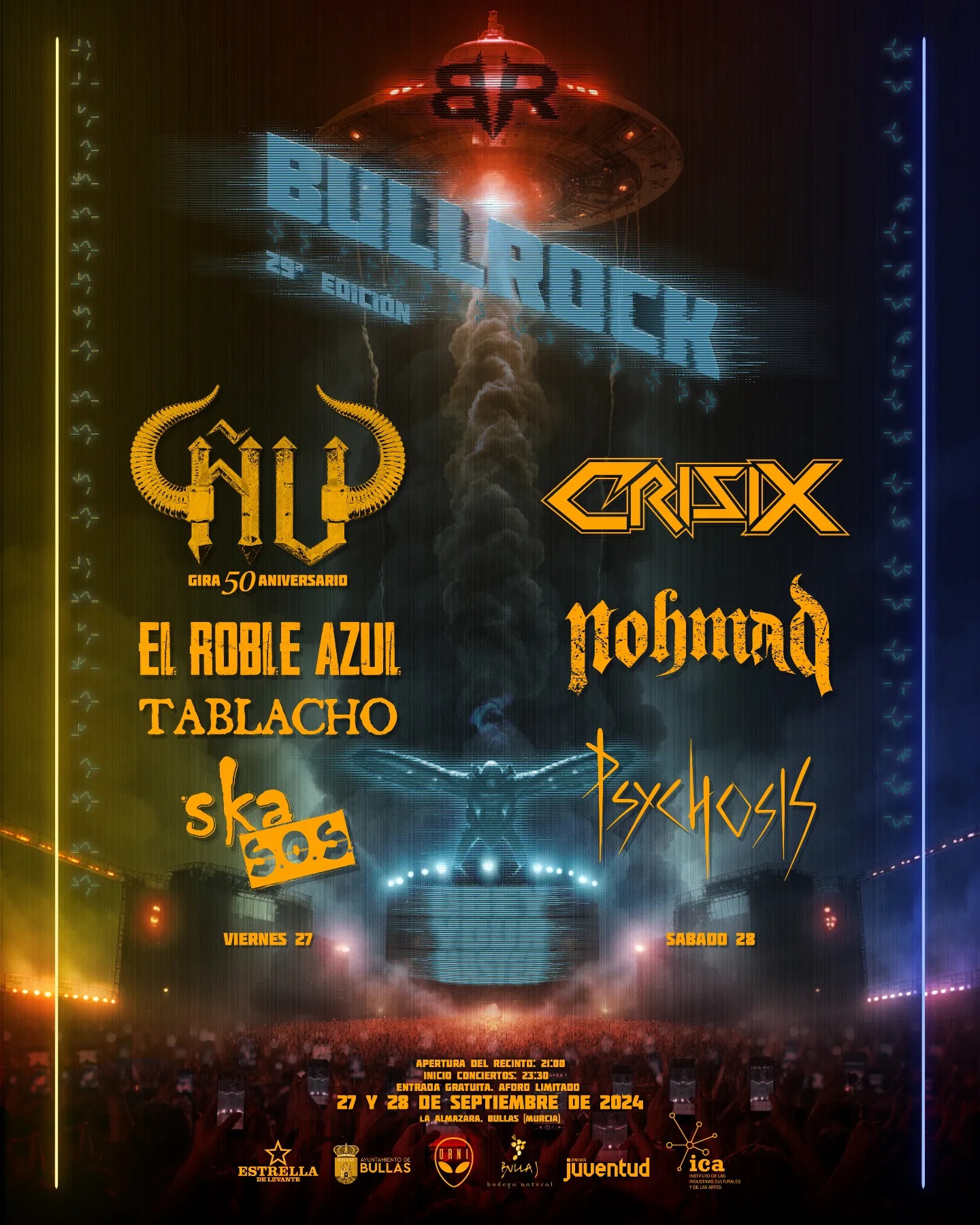 Cartel del festival murciano BullRock Fest