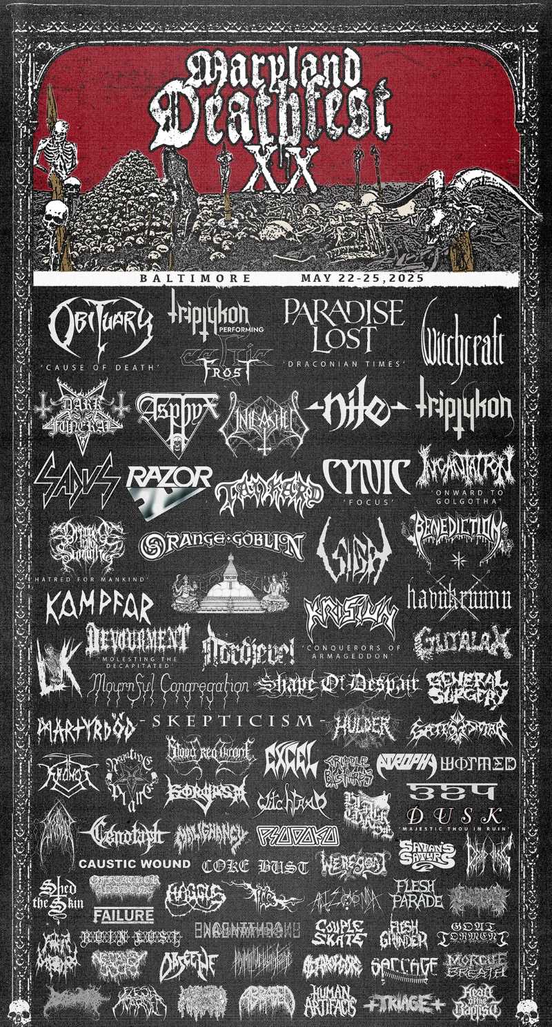 Confirmaciones y más detalles del Maryland Deathfest 2025