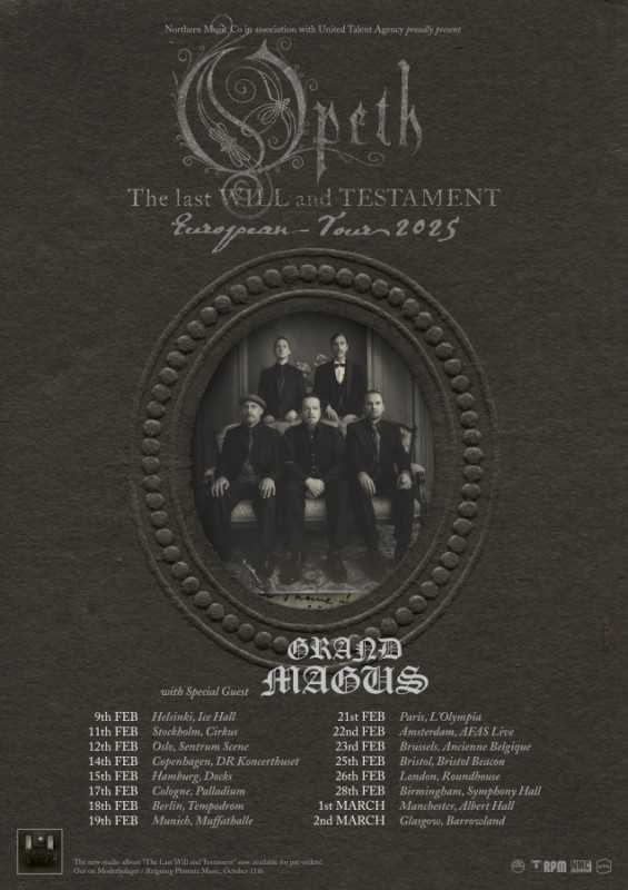Opeth confirma fechas europeas en febrero de 2025
