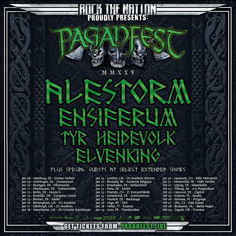 Vuelve el Paganfest tras 10 años de ausencia con Alestorm, Ensiferum, Tyr entre otros