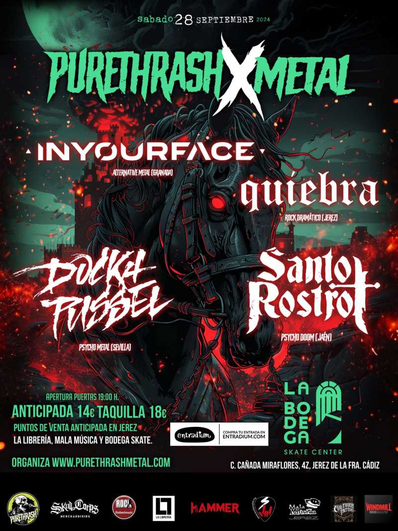 Nueva edición del Purethrash “X” Metal el 28 de septiembre en Jerez de la Frontera