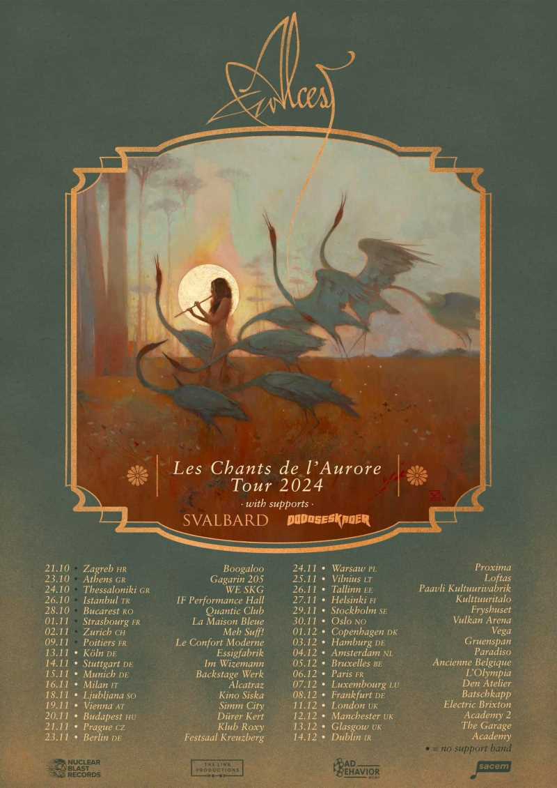 Gira de Alcest llamada “Les Chants De l’Aurore Tour 2024”