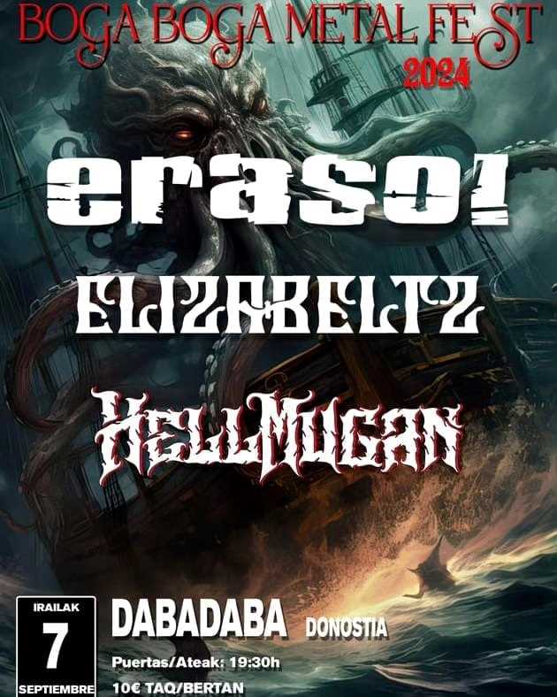 Este sábado 7 de septiembre el Boga Boga Metal Fest 2024 en la Dabadaba de Donostia