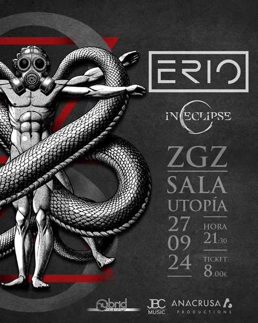 Erio en Zaragoza con los andorranos In Eclipse el 27 de septiembre