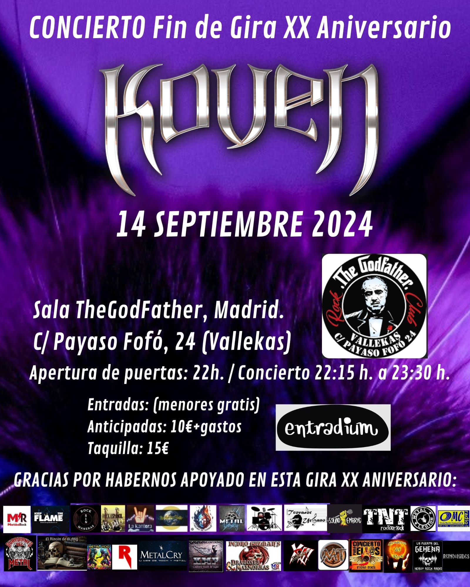 Este sábado tenemos una cita en la Sala The Godfather de Madrid con KoveN