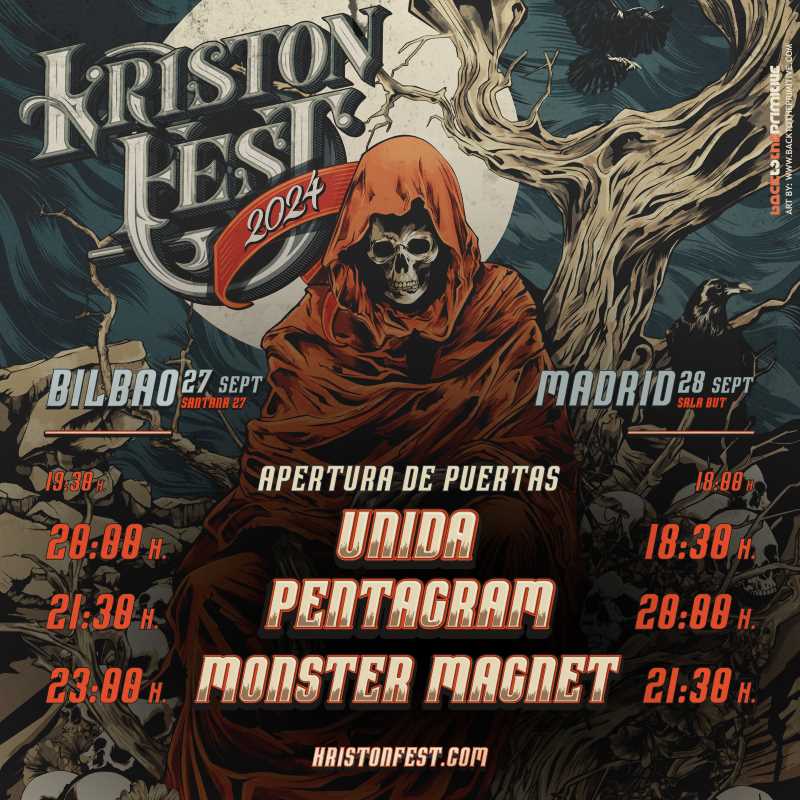 Horarios del Kristonfest 2024 de Bilbao y Madrid