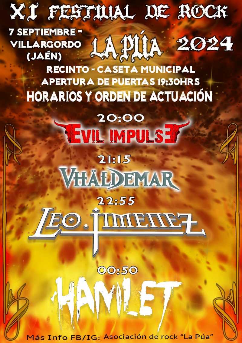 Horarios para el Festival de Rock La Púa 2024 de este sábado 7 de septiembre