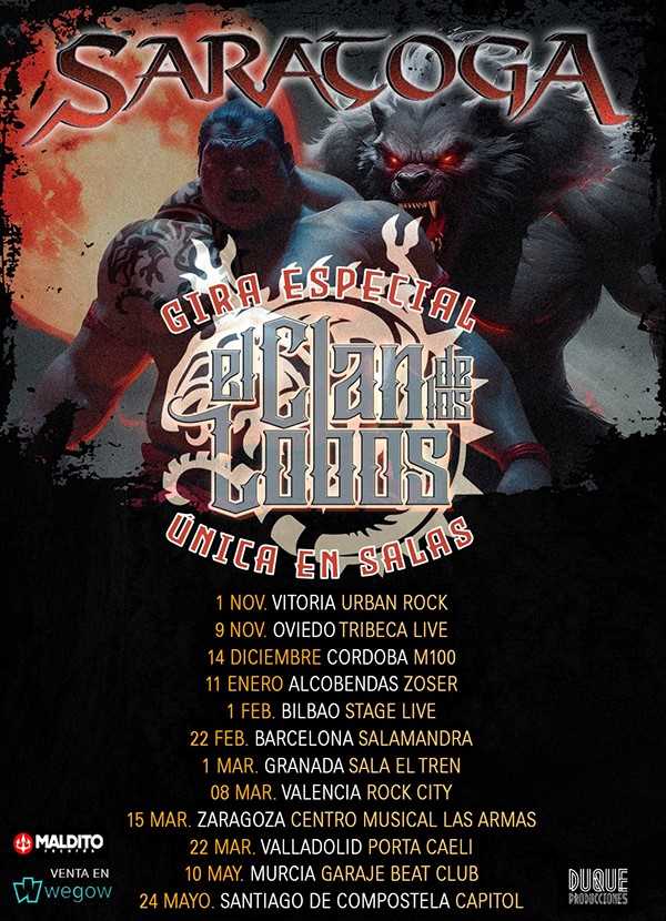 Saratoga presenta su gira «El Clan de los Lobos»