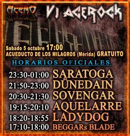 Acerock 2024 - Horarios Acerock 2024 - Horarios