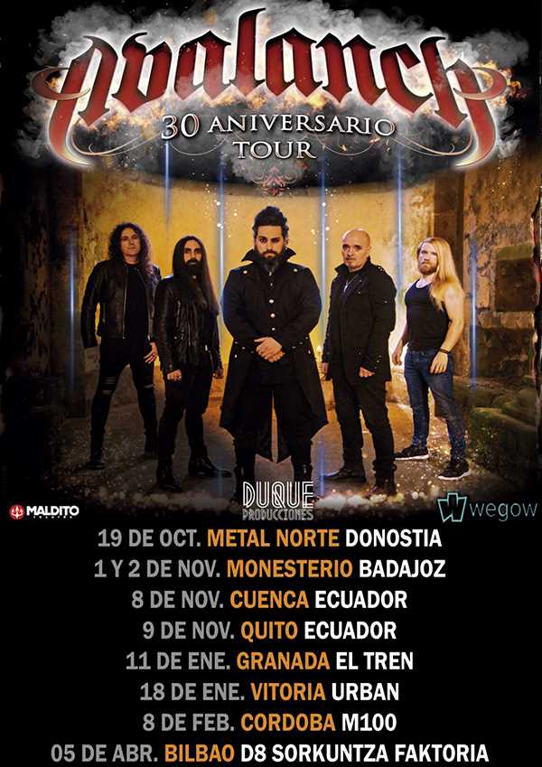 Avalanch presenta fechas de su gira de 30 aniversario