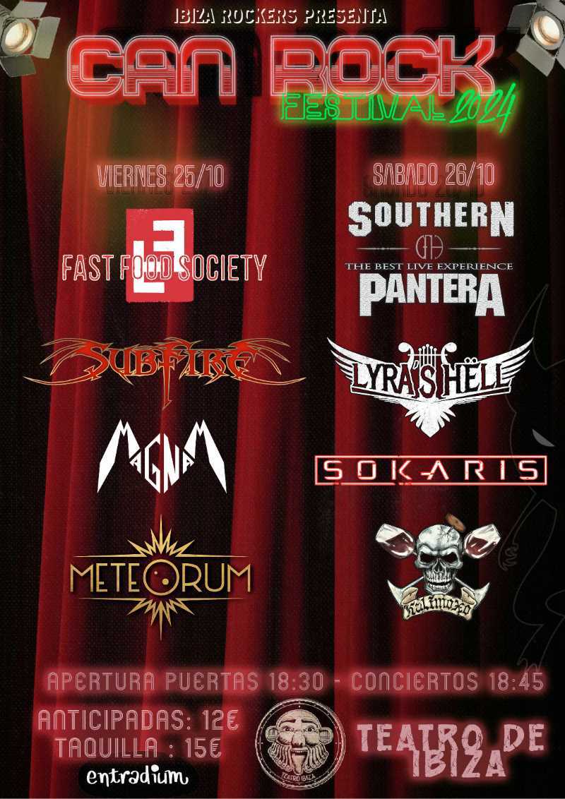 El Can Rock Fest 2024 los próximos días 25 y 26 de octubre en Ibiza
