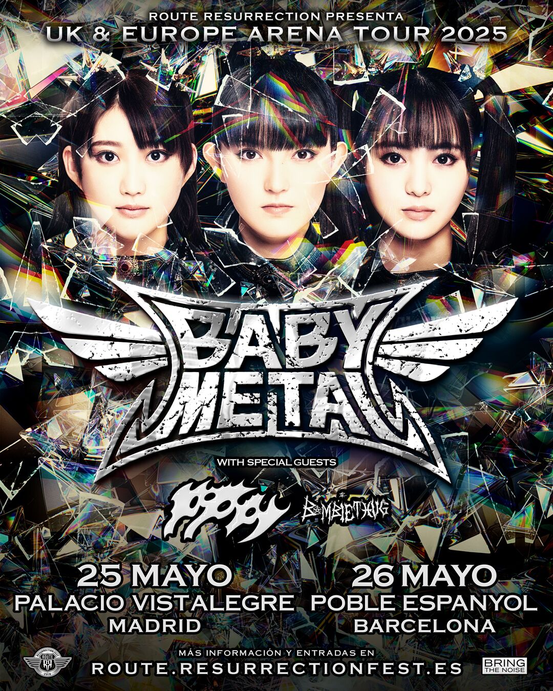 Babymetal vuelve a España en 2025 con Poppy y Bambie Thug como excelsa compañía