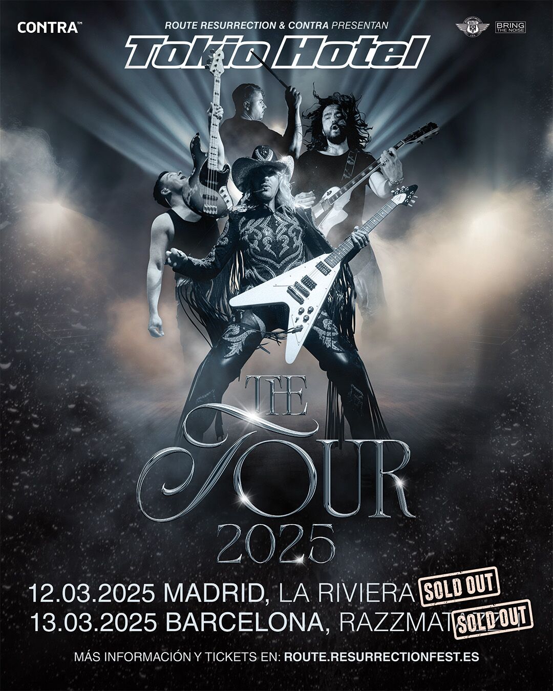 Tokio Hotel en España a mediados de marzo de 2025