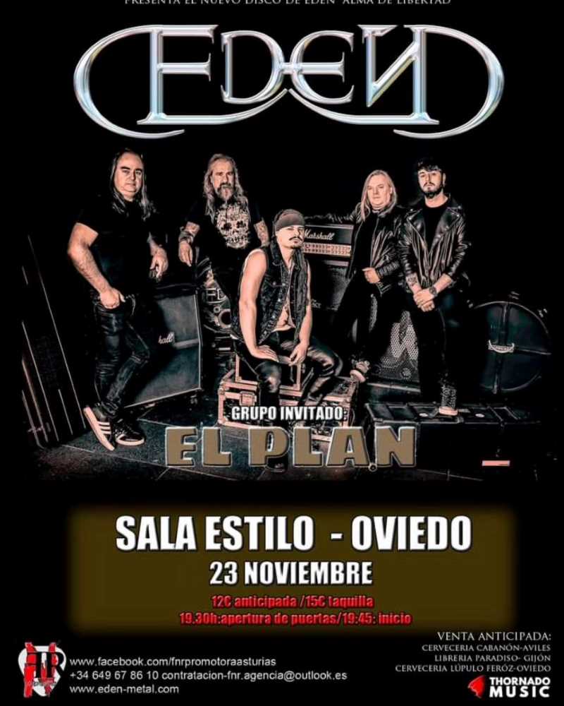 Eden se presenta en Oviedo el 23 de noviembre