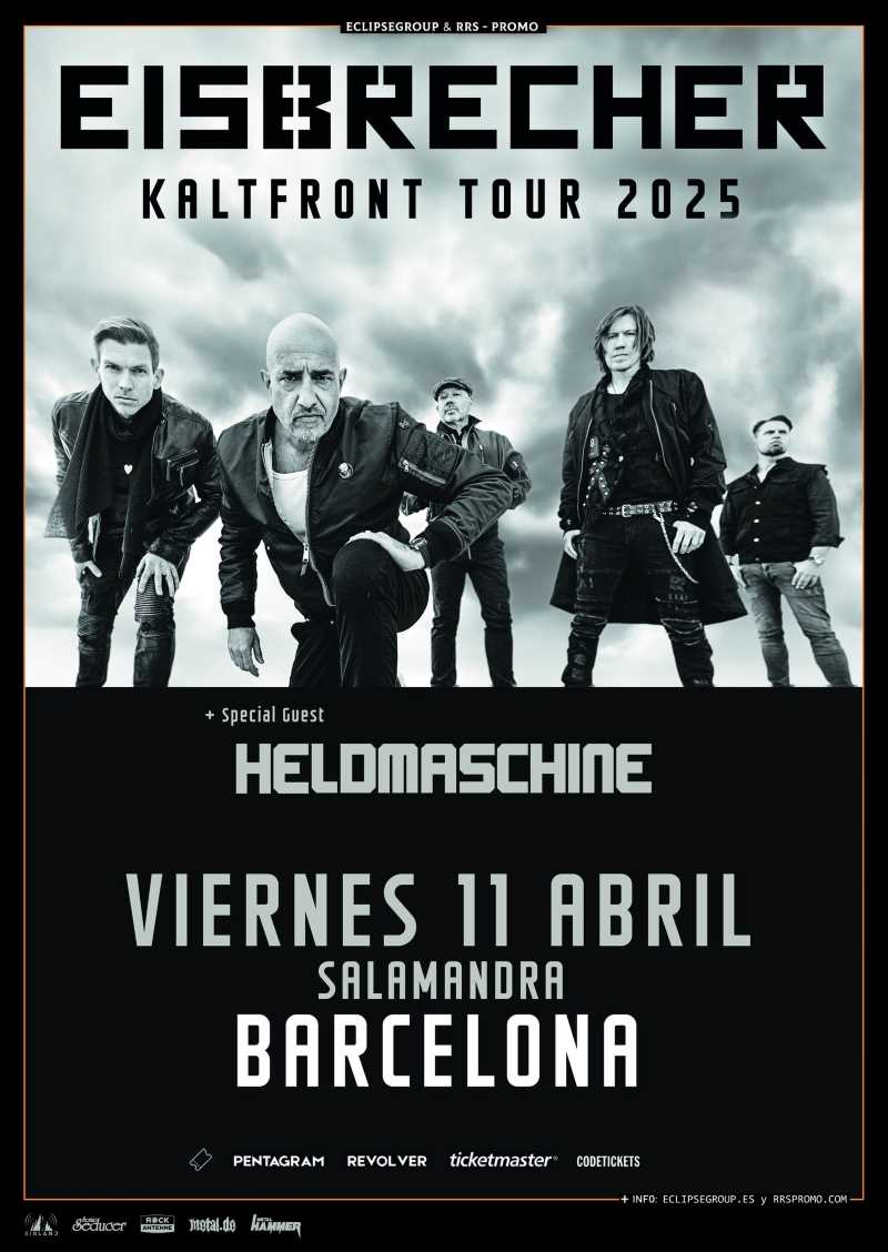 El próximo 11 de abril Eisbrecher en Barcelona
