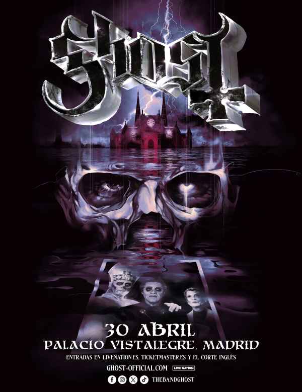 Ghost ofrecerán una única actuación en nuestro país en 2025 y será el 30 de abril en el Palacio Vistalegre de Madrid.