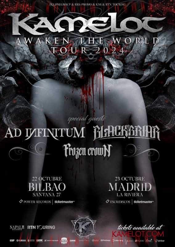 Doble fecha de Kamelot Awaken y su «Awaken The World Tour 2024» en Bilbao y Madrid