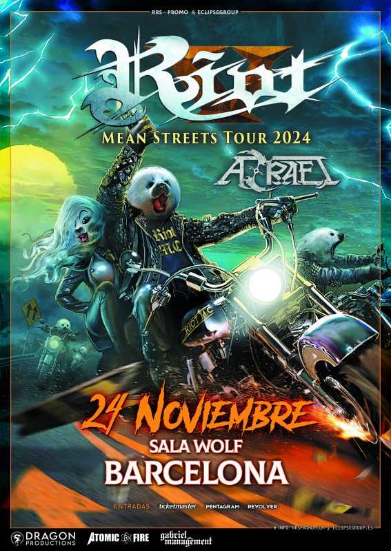 Riot V en Barcelona el 24 de noviembre con Azrael