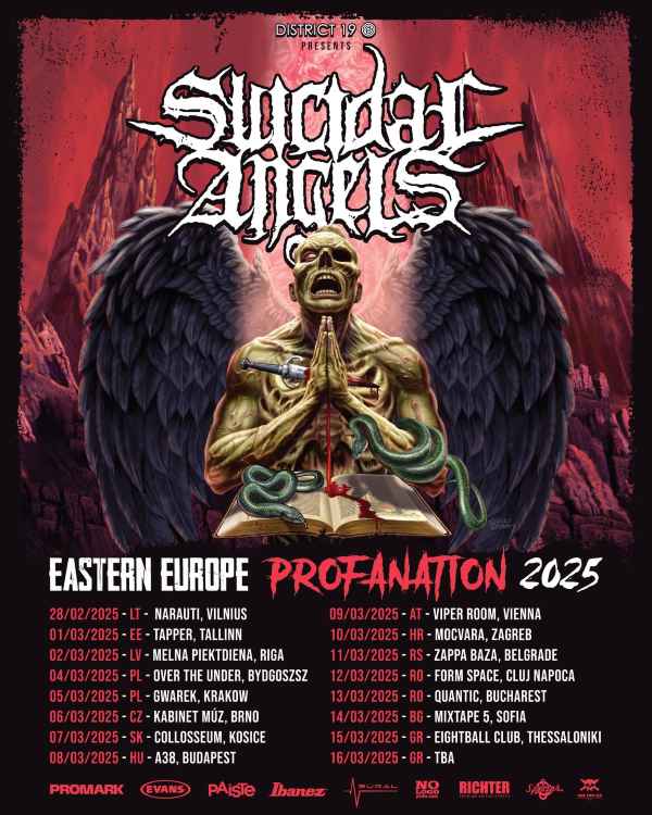Fechas del tour europeo de los griegos Suicidal Angels