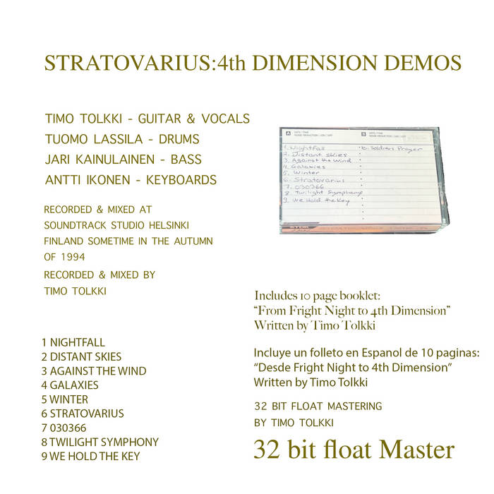 Timo Tolkki, ha lanzado un álbum que contiene los demos de “4th Dimension”.
