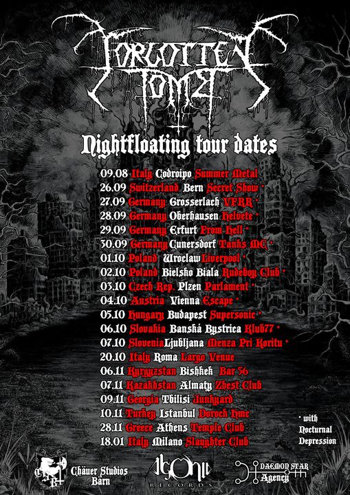 Fechas de la gira europea de Forgotten Tomb