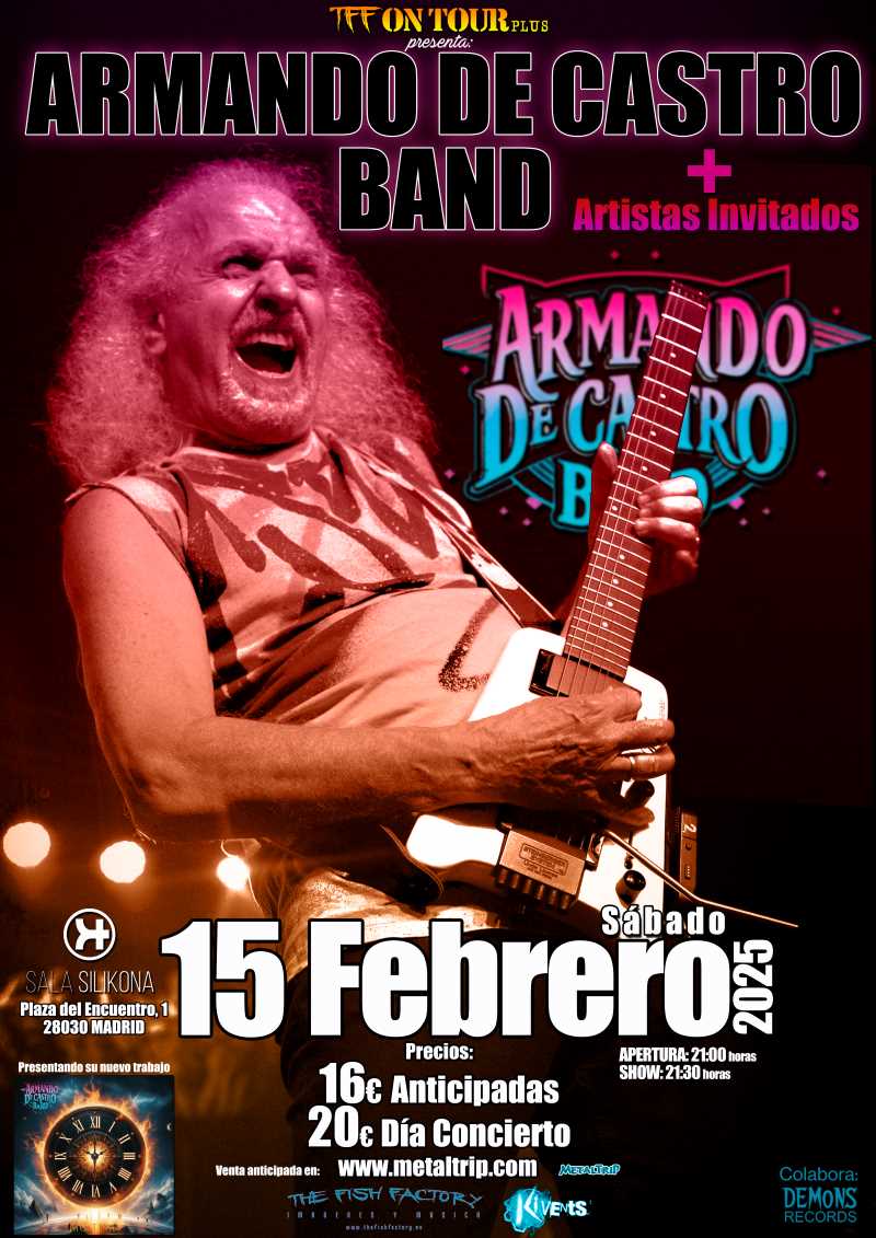 Armando De Castro Band, concierto presentación en Madrid el 15 de febrero
