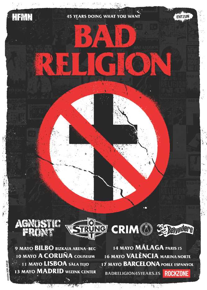 Fechas del tour de 45 aniversario de Bad Religion