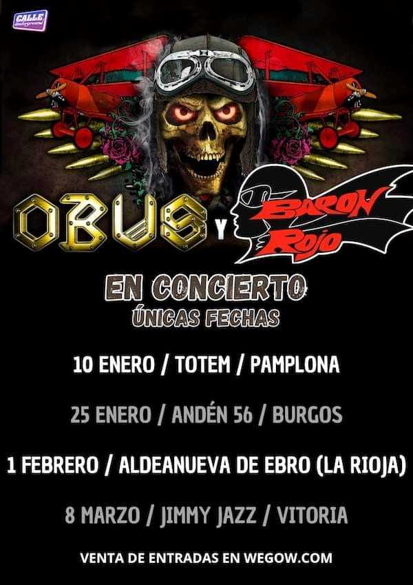 Fechas conjuntas de Barón Rojo y Obús