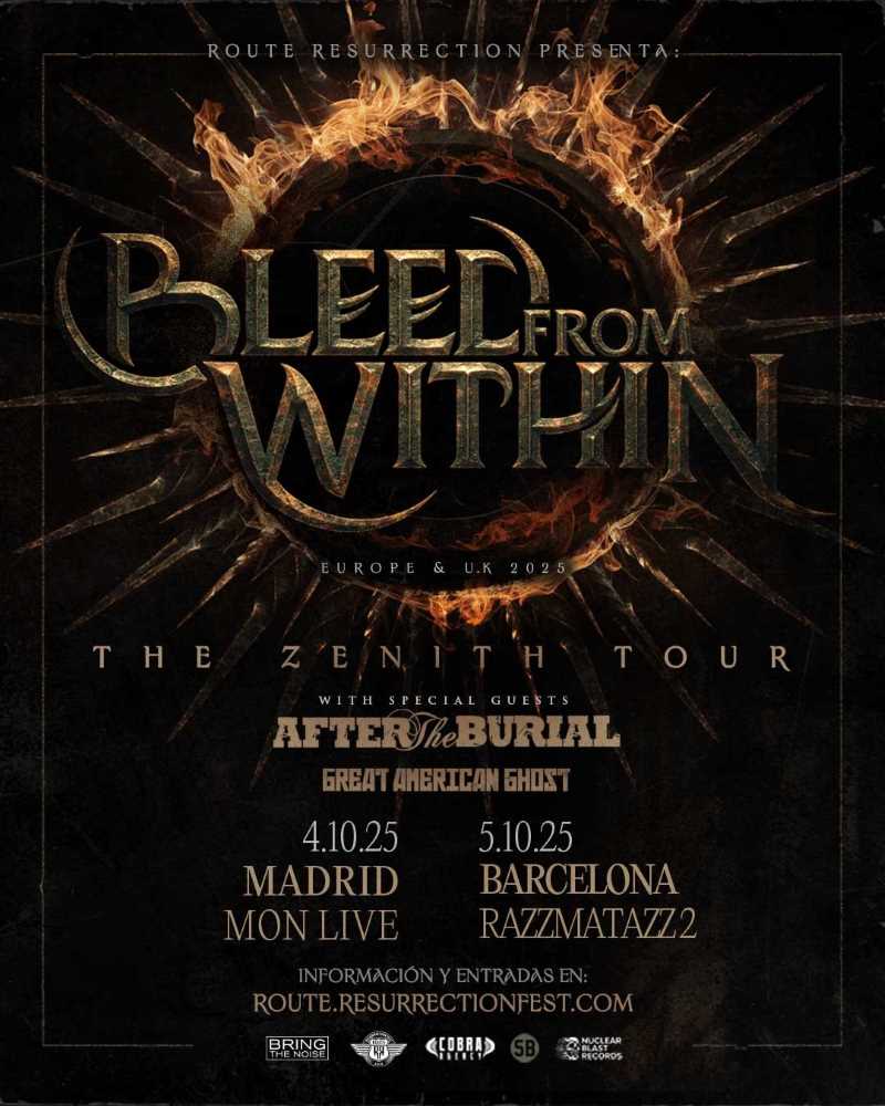 Bleed From Within confirma fechas en Madrid y Barcelona para octubre de 2025