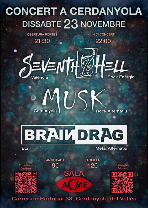 Braindrag en concierto benéfico en Cerdanyola el 23 de noviembre