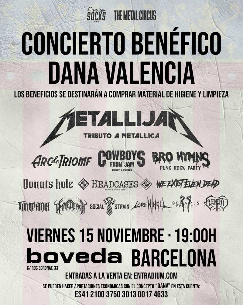 Concierto benéfico en Barcelona a beneficio de los afectados por la dana