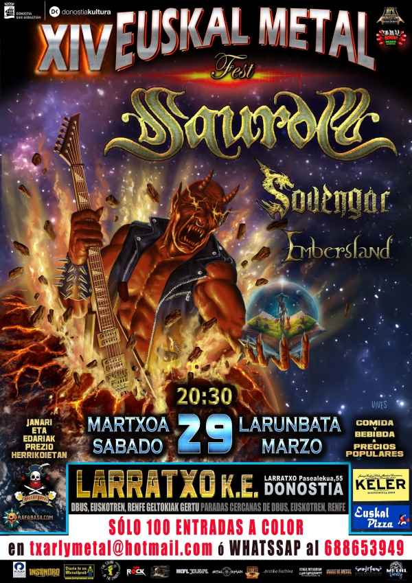 Cartel completo del  próximo XIV Euskal Metal Fest