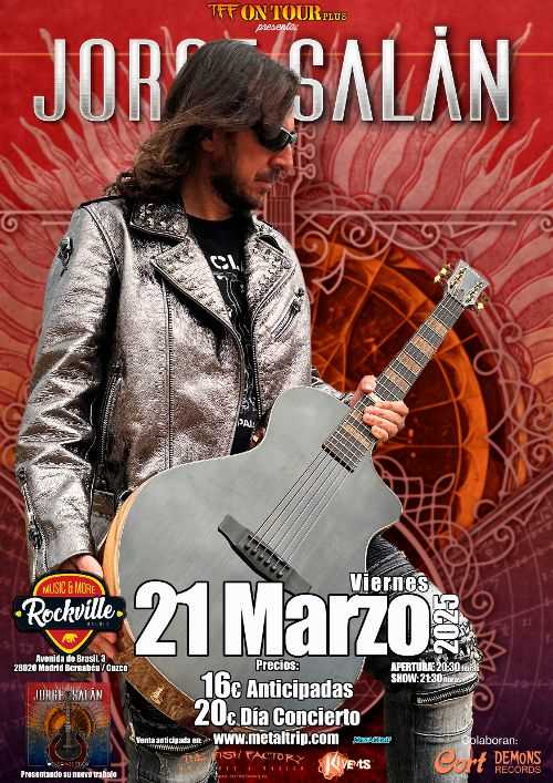 Jorge Salán presentará «Ocaso Acústico», el 21 de marzo en Sala Rockville de Madrid