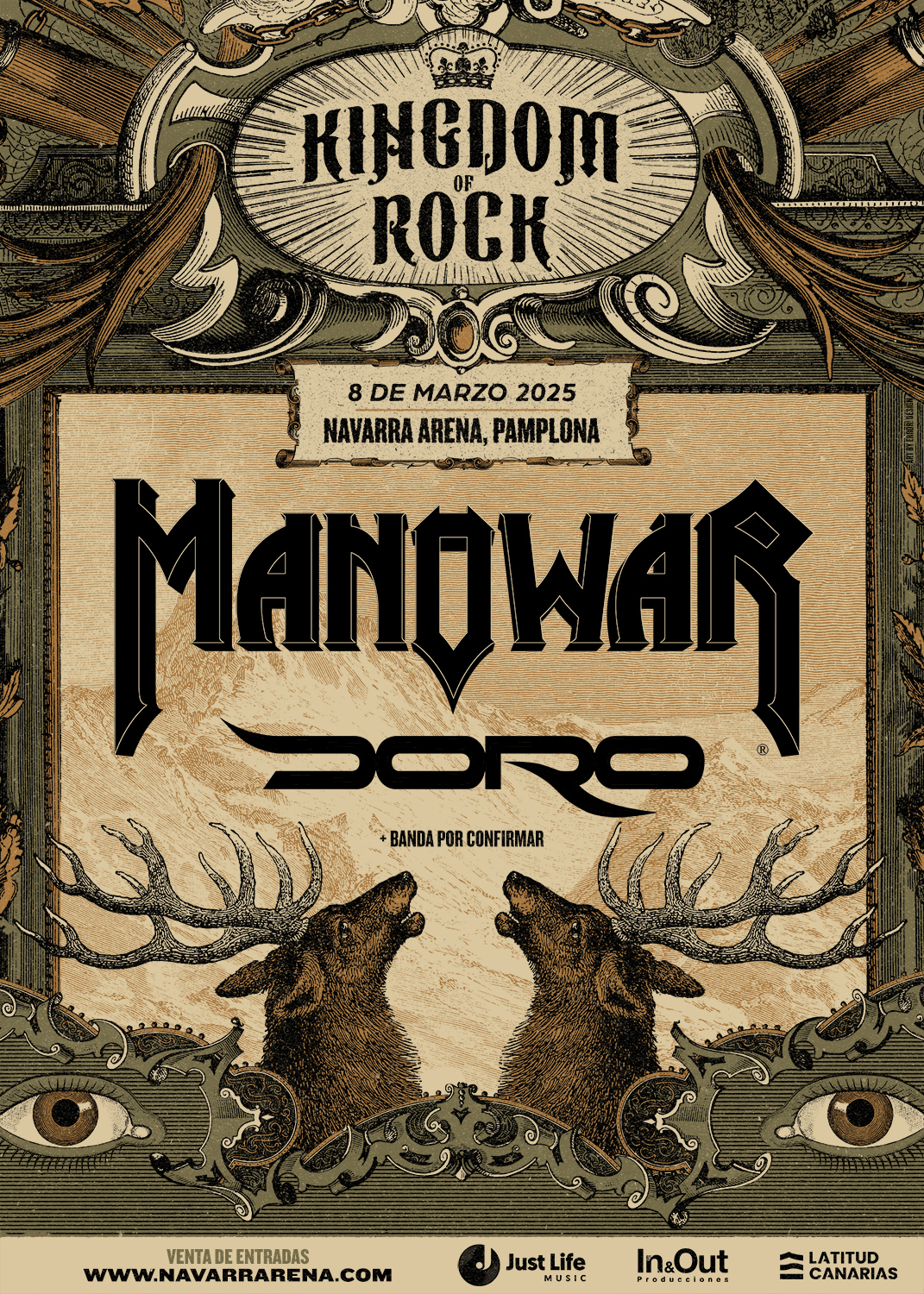 La banda americana Manowar encabeza la primera edición del festival Kingdom Of Rock en Pamplona