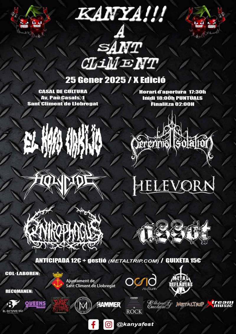 Nueva edición del Kanya!!! Fest el 25 de enero en Sant Climent (Barcelona)