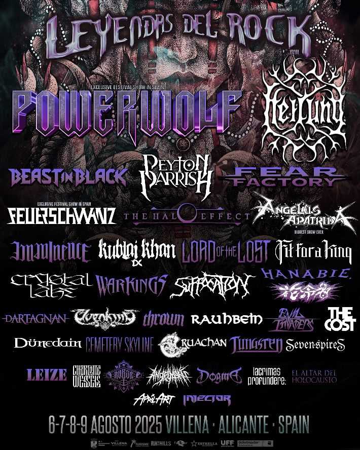 Se suman 16 bandas al cartel del Leyendas del Rock 2025