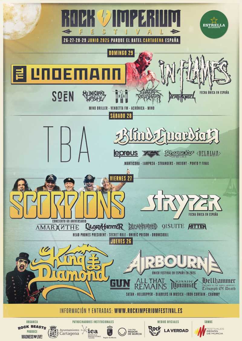 Casi completo el cartel del Rock Imperium Festival 2025