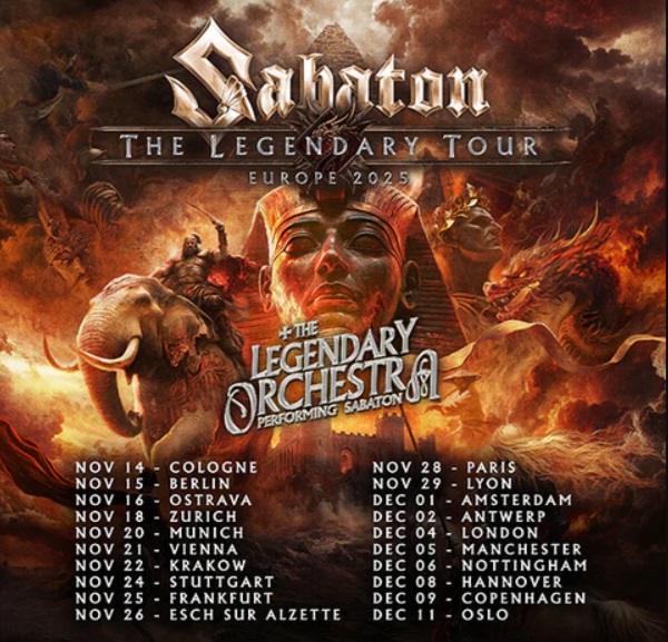 Sabaton anuncia fechas para la gira «The Legendary»