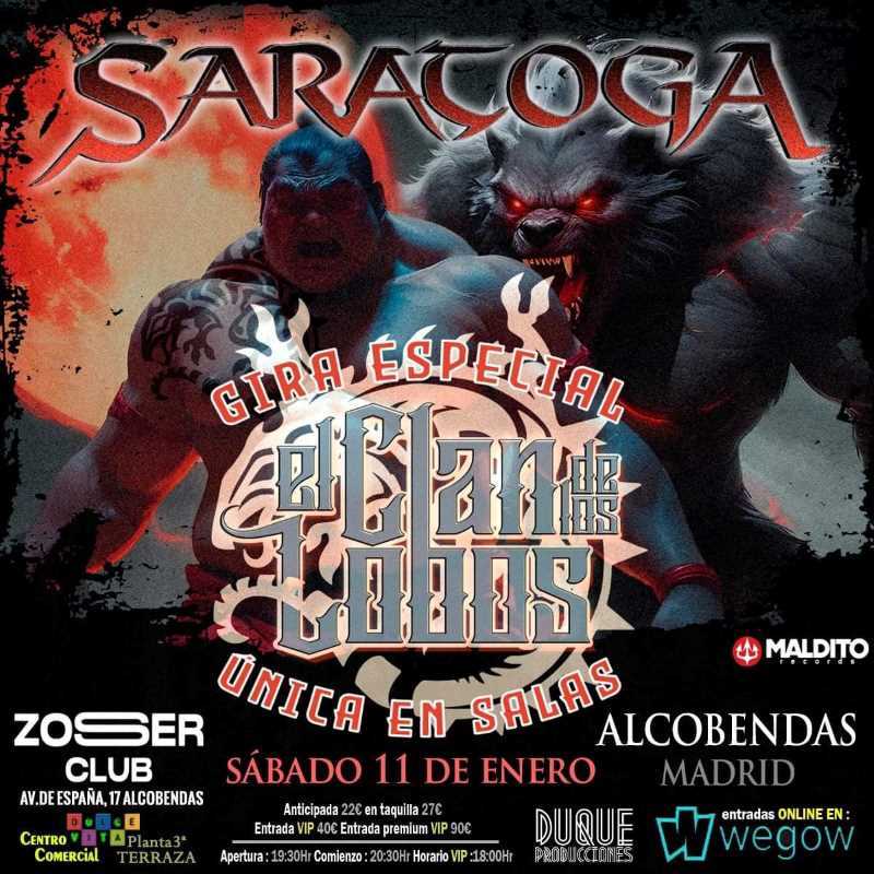 Saratoga en concierto en Alcobendas (Madrid), el sábado 11 de enero