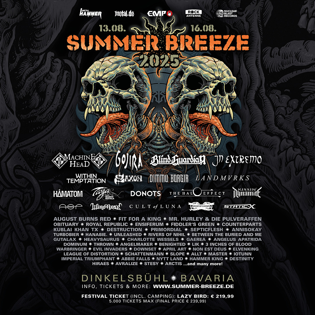 Nuevas confirmaciones del Summer Breeze 2025 con Blind Guardian como uno de los cabezas de cartel