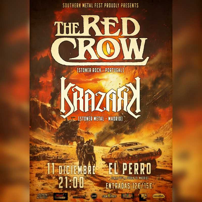 Primera visita de The Red Crow a Madrid junto con Krazark
