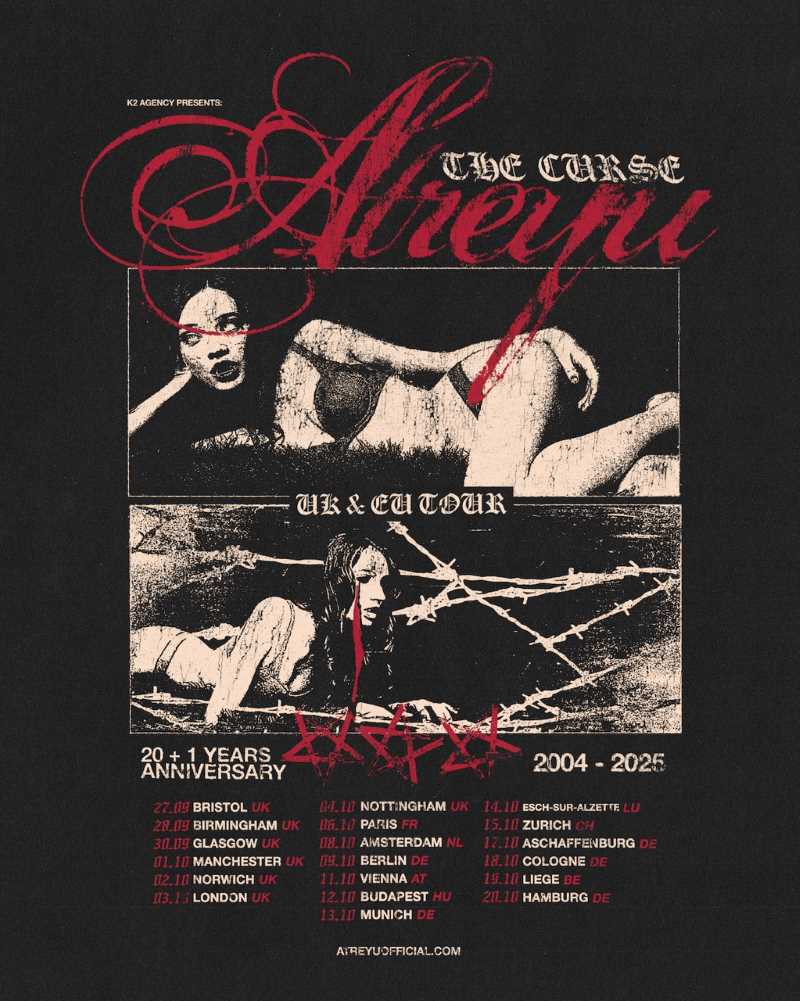 Atreyu presenta su tour europeo de aniversario de su disco «The Curse»