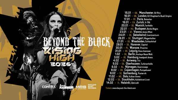 Beyond The Black acaba de anunciar una serie de espectáculos como cabezas de cartel en Europa.