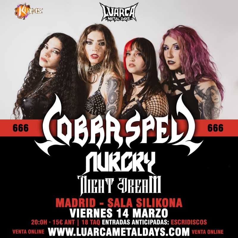 Cobra Spell vuelve a Madrid, en concierto el 14 de marzo de 2025