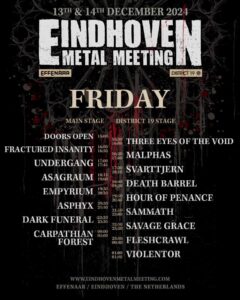 Eindhoven Metal Meeting 2024 - Viernes 13 diciembre Eindhoven Metal Meeting 2024 - Viernes 13 diciembre
