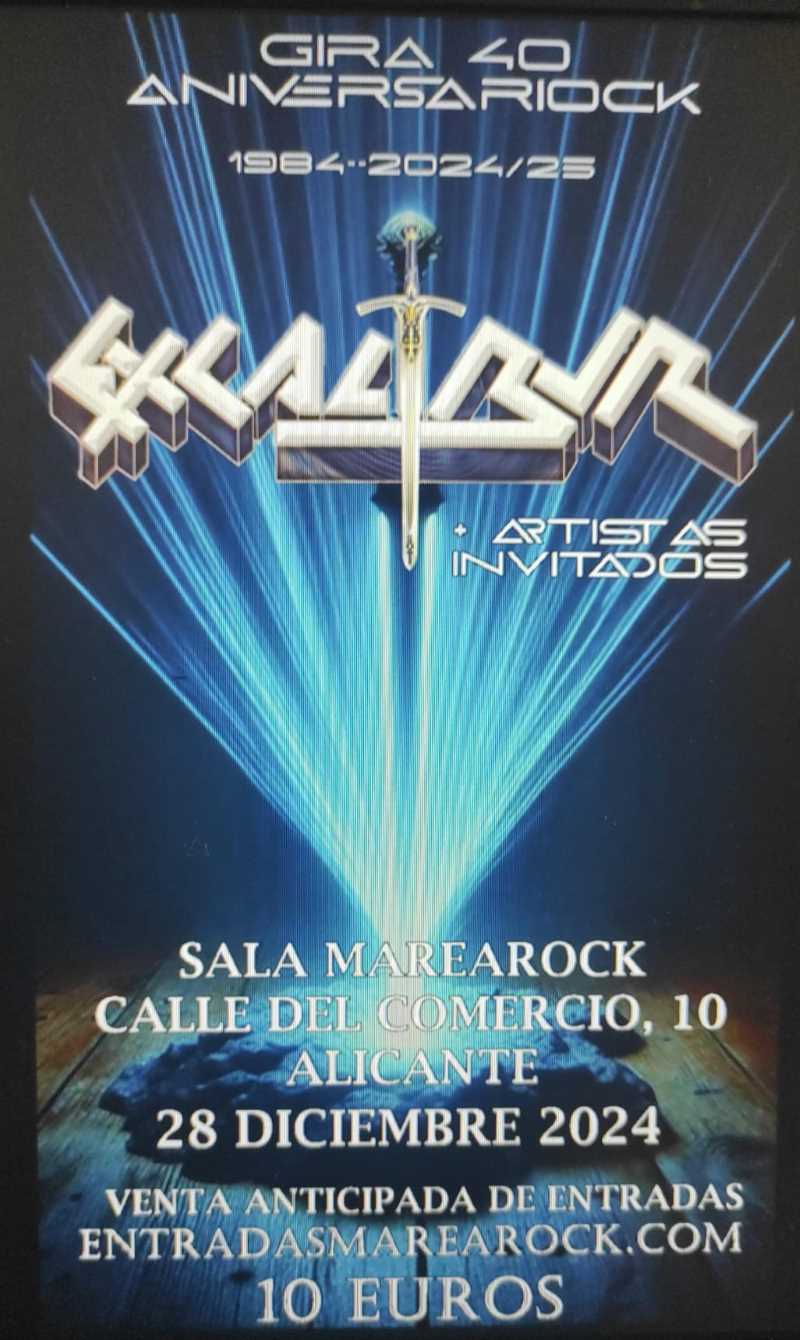 Concierto de Excalibur en Alicante hoy 28 de diciembre