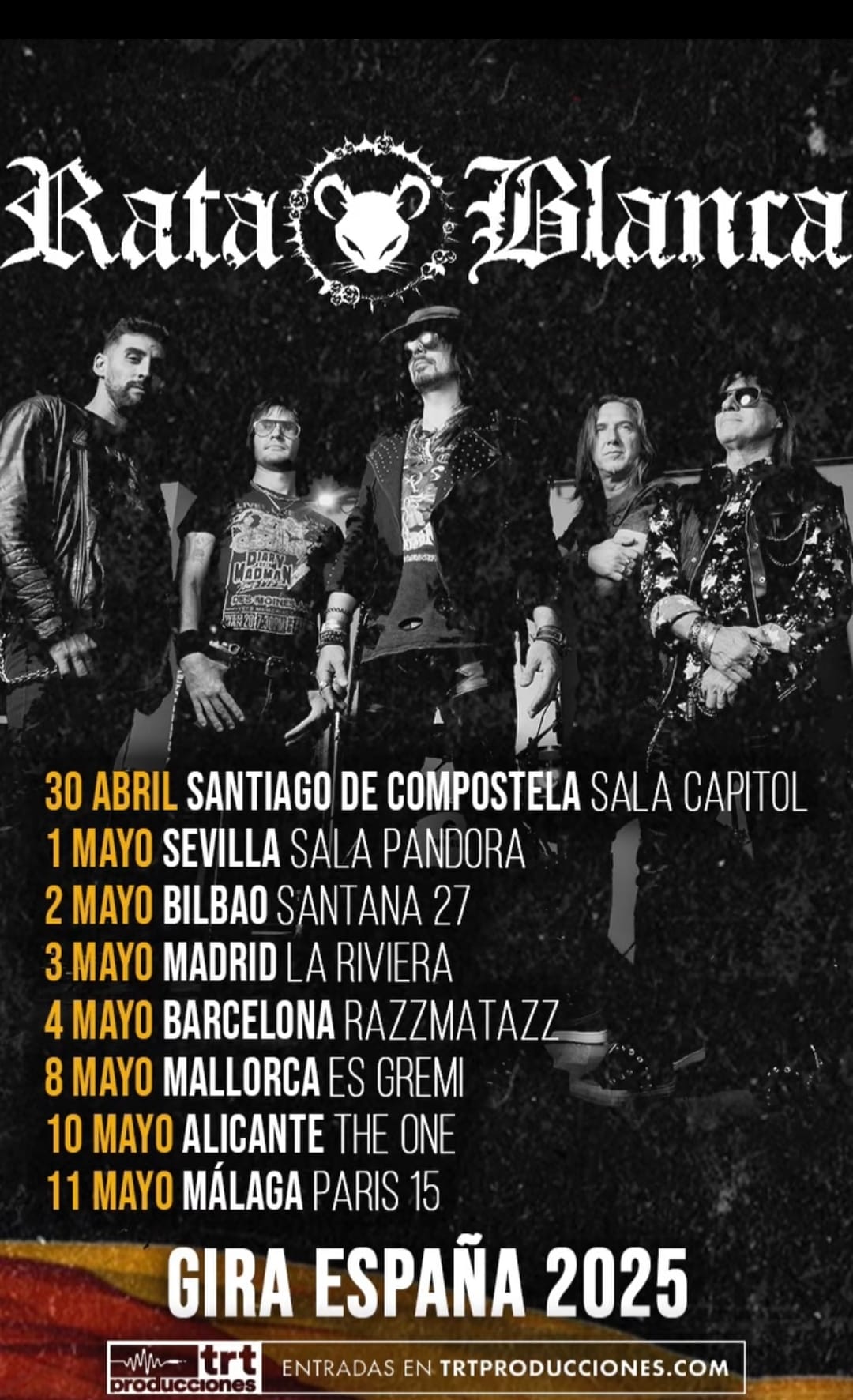 Fechas de la gira de Rata Blanca por España